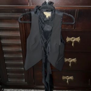 Elizabeth & James vest with silk removable ruffle